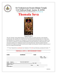 Thomala Seva for Lord Sri Balaji