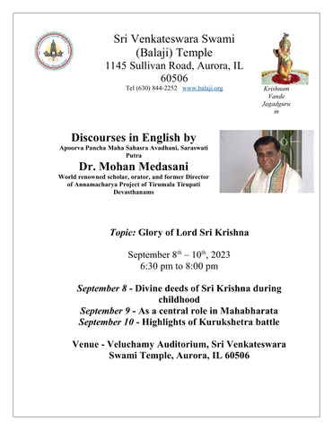Discourses in English by Apoorva Pancha Maha Sahasra Avadhani, Saraswati Putra Dr. Mohan Medasani