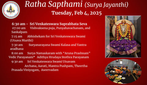 Ratha Sapthami Celebrations (Surya Jayanthi)