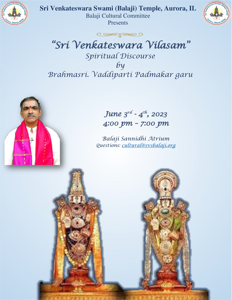Sri Venkateswara Vilasam - Spiritual Discourse by Brahmasri Vaddiparti Padmakar Garu