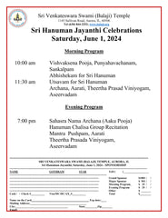 Sri Hanuman Jayanthi Celebrations