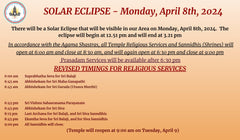 Solar Eclipse -Monday, April 8, 2024